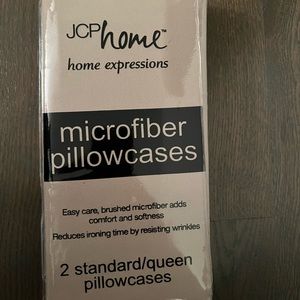2 standard microfiber pillowcases, NWT